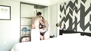 A cheating BBW wife gets fucked by a hotel guest in a steamy encounter
