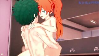 Izuku Midoriya and Itsuka Kendo fuck in the locker room