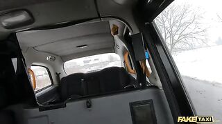 Asian beauty pees on the street right in the taxi, just like a cheeky passenger