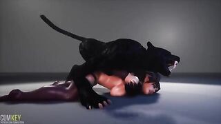 A succubus girl was bred with a fury by a wild monster