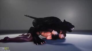 A succubus girl was bred with a fury by a wild monster