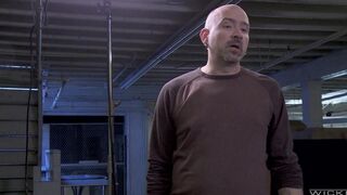 A homeless woman is fucking with a passerby at the gateway in this hot vid