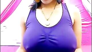 T-shirt no longer conceals excited and sticking out nipples