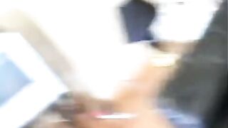 Red net stockings feetjob - a wild twist!
