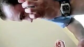 Fisting anal sex with a phone and a remote control