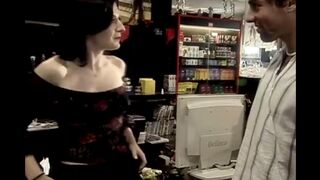 Quick fuck with a charming saleswoman at the counter