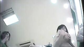 The hidden camera at the checkout in the store captures skirts
