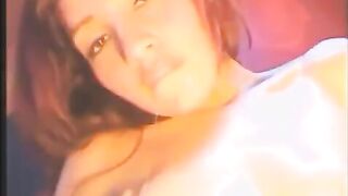 The girl fucks herself in all holes with powerful vibrators