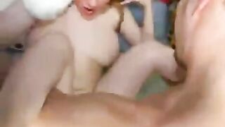 A young Russian beauty with huge boobs gets fucked hard