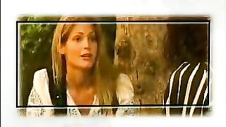 Two young girls get cum on their faces from an adult guy in a hot scene