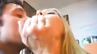 A blonde is not shy to enjoy passionate encounters with wealthy men