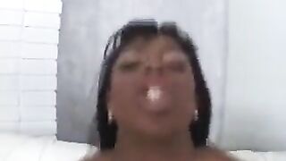 A black beauty got a white guy’s dick in her mouth