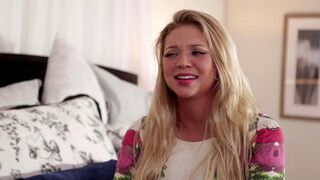 Two hot lesbians are stuck in bed and they start to play