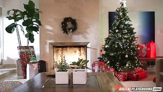 A woman received a gift from the big Santa Claus himself