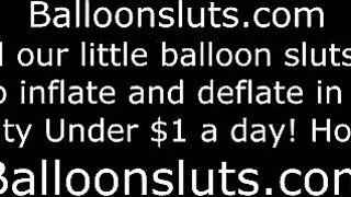 The girl was very excited and rubbed her boobs on the bed