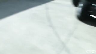 Blonde in traffic, car sex with Blair Summers on parking lot
