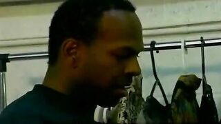 Two black guys enjoy each other with their tongues
