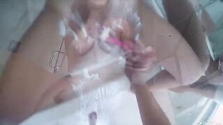 Karter Foxx made a blowjob in my shower with stunning natural tits