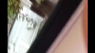 A guy masturbates his dick on the street and shoots cum