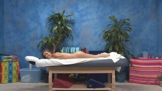 Relaxing erotic massage for a beautiful young girl with small boobs