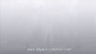 An anime girl is being fucked by two big monsters in this hot video
