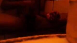 The girl first took a shower and then continued to enjoy herself