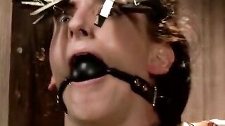 The poor girl was tied up and humiliated in a disturbing scene