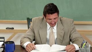 The student gets a good mark thanks to the teacher’s deepthroat blowjob