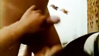 An Asian guy got fucked in his hotel room