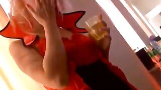 Student party in Halloween, they got fucked and satisfied with pleasure