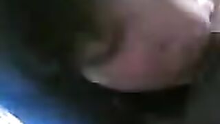 The Chinese babe carefully sucked her boyfriend’s dick when he was asleep