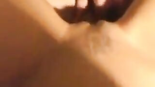 Skinny girl gets close-up action at home, showcasing her natural charm