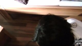 A man fucks her stockings – the slut moans with pleasure