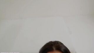 They are pouring sperm on the face of a beautiful woman with big tits
