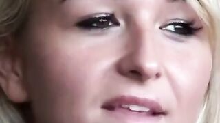 Blonde woman fucked in her ass and got a cumshot