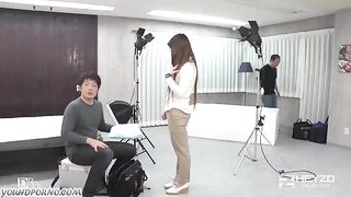 Japanese girl at the casting, part 1 - Brunette Casting