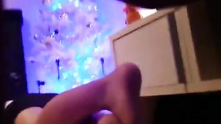 Got drunk and masturbated on the floor with pantyhose on