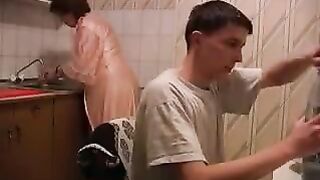The hot mom was raped in the kitchen, and it was incredibly exciting