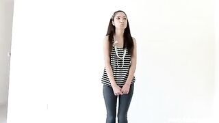 A beautiful girl has her first experience, exploring new sensations