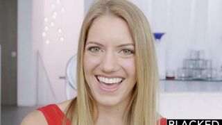 Blonde girl in anal with a big black cock, an interracial sex