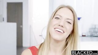 Blonde girl in anal with a big black cock, an interracial sex