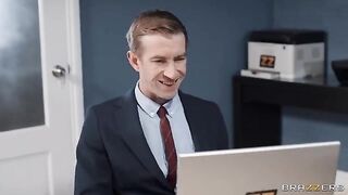 The secretary is having fun with her boss in the office