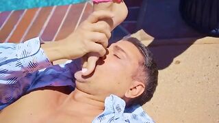 Kiss her ass before getting your cock sucked!