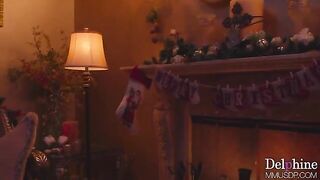 The hot blondie is doing something nice for Christmas for her man