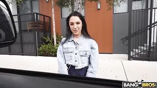 A guy fucks Selena for money, and she has no permanent residence