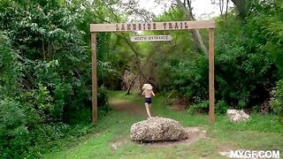 Outdoor sex fun in the park with a cute girl