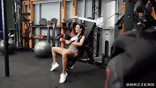 Scissoring a hot and sweaty mature woman with big boobs