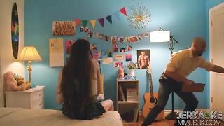 Freshman girl breaks the rule and fucks with a professor