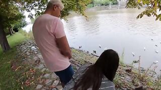 Feeding ducks and fucking with a beaver, part 1 with Serina Gomez