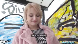 Blonde student got fucked in the basement for money